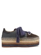 Chloé Qai Lace-up Platform Espadrilles