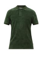 Orlebar Brown - Jarrett Cotton-terry Polo Shirt - Mens - Dark Green