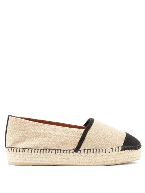 Matchesfashion.com Castaer - Killa Cotton Espadrille Loafers - Womens - Black Beige
