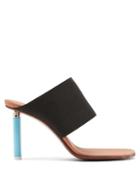 Matchesfashion.com Vetements - Lighter-heel Stretch-strap Leather Mule Sandals - Womens - Black