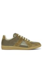 Matchesfashion.com Maison Margiela - Replica Leather And Suede Trainers - Mens - Khaki