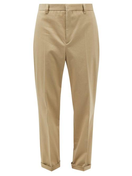 Nanushka - Jun Slim-leg Cotton-blend Cavalry-twill Trousers - Mens - Beige