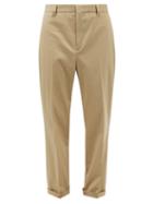 Nanushka - Jun Slim-leg Cotton-blend Cavalry-twill Trousers - Mens - Beige