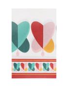 La Doublej - Farfalle Ring-print 350cm X 180cm Linen Tablecloth - Womens - White Multi