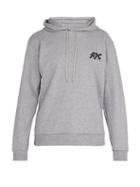 Matchesfashion.com A.p.c. - Michel Logo Print Cotton Blend Hooded Sweatshirt - Mens - Grey