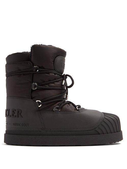 Matchesfashion.com Moncler - Uranus Lace Up Aprs Ski Boots - Mens - Black