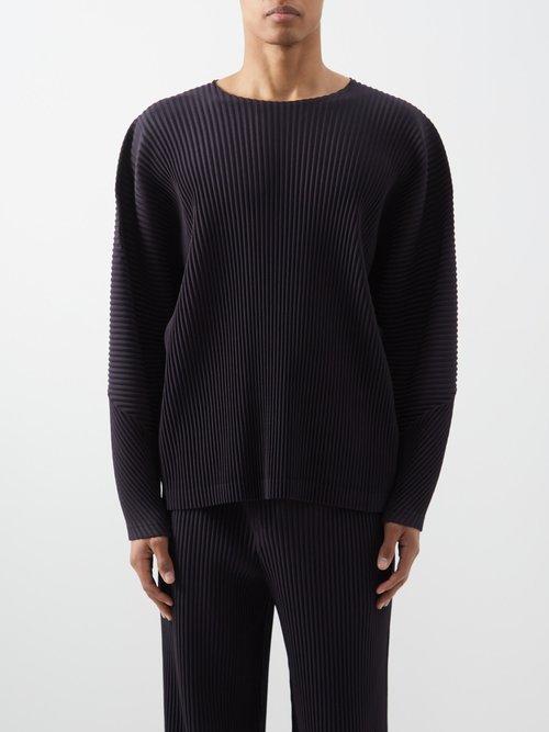 Homme Pliss Issey Miyake - Vase Technical-pleated Layered Top - Mens - Black