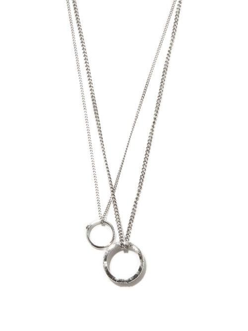 Matchesfashion.com Alexander Mcqueen - Molten Brass Double Necklace - Mens - Silver