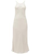 Matchesfashion.com Sir - Indre Silk-cloque Midi Dress - Womens - Beige