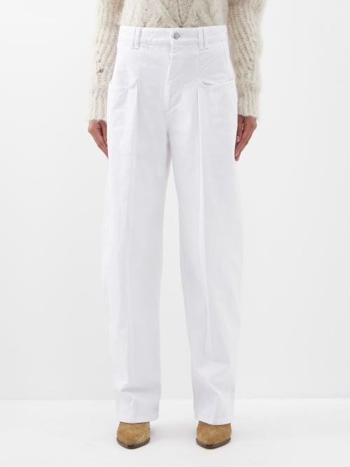Isabel Marant - Vetea Pleated Jeans - Womens - White