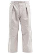 Matchesfashion.com Toogood - The Tinker Pleated Cotton-canvas Trousers - Mens - Grey