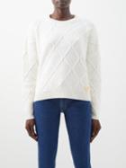 Valentino - Diamond-jacquard Wool Sweater - Womens - White