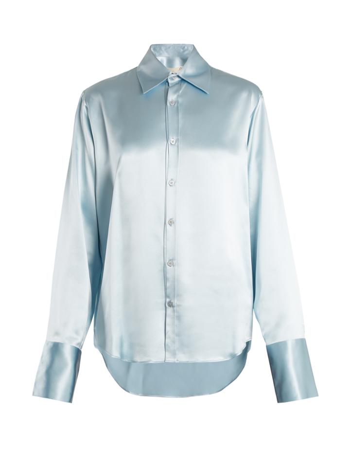 Martine Rose Oversized-cuff Silk Shirt