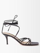 Gianvito Rossi - Sylvie 70 Laced Leather Sandals - Womens - Black