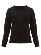 Matchesfashion.com Margaret Howell - Rolled Neckline Cotton Blend Sweater - Womens - Black