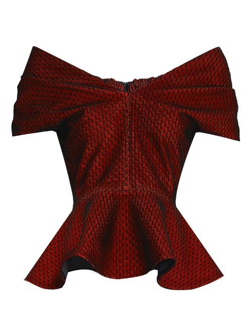 Emilio De La Morena Tamara Off-the-shoulder Peplum Top