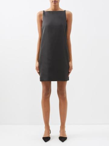 Proenza Schouler White Label - Sleeveless Satin Mini Dress - Womens - Black