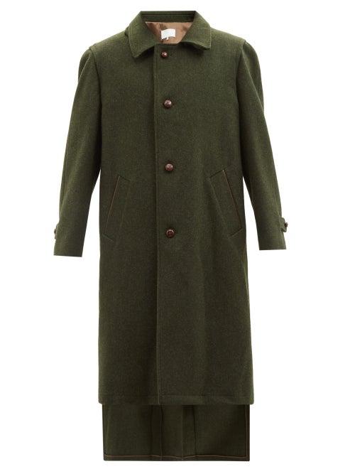Maison Margiela - Single-breasted Virgin-wool Coat - Mens - Green