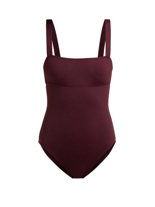 Matchesfashion.com Eres - Duni Alibi Square Neck Swimsuit - Womens - Burgundy