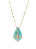 Matchesfashion.com Jacquie Aiche - Diamond, Agate & Yellow Gold Necklace - Womens - Blue
