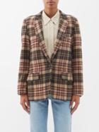 Isabel Marant Toile - Charlyne Check Wool-tweed Jacket - Womens - Burgundy