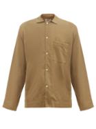 Tekla - Organic-cotton Pyjama Shirt - Mens - Khaki