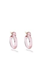Annika Inez - Glassy Glass & 14kt Gold Earrings - Womens - Pink