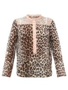 Matchesfashion.com La Prestic Ouiston - Romee Leopard-print Silk-mousseline Blouse - Womens - Leopard