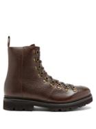 Matchesfashion.com Grenson - Brady Pebbled-leather Boots - Mens - Dark Brown