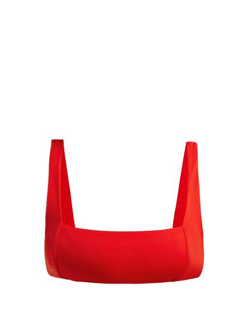Matchesfashion.com Mara Hoffman - Meli Square Neck Bikini Top - Womens - Red