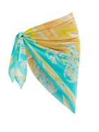 Matchesfashion.com Emilio Pucci - Lilly-print Cotton-voile Sarong - Womens - Green Print