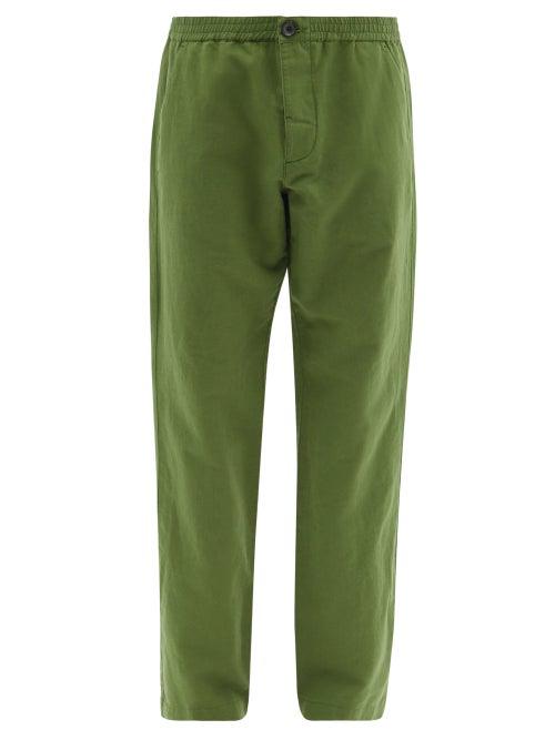 Matchesfashion.com Oliver Spencer - Linen-blend Canvas Trousers - Mens - Khaki