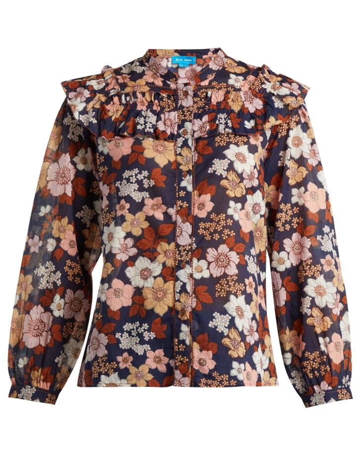 M.i.h Jeans Hayden Floral-print Cotton Blouse