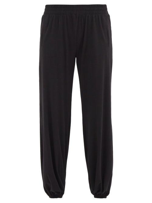 Matchesfashion.com Norma Kamali - Puff Cuff-ankle Jersey Track Pants - Womens - Black
