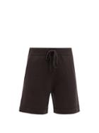 Allude - Straight-leg Knitted Wool-blend Shorts - Womens - Dark Brown