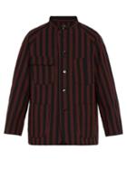 Matchesfashion.com Needles - Striped Cotton Shirt - Mens - Black Red