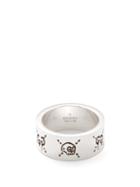 Gucci - Guccighost Logo-engraved Sterling-silver Ring - Mens - Silver