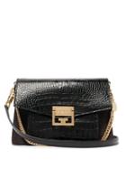 Matchesfashion.com Givenchy - Gv3 Small Crocodile Effect Leather Cross Body Bag - Womens - Black