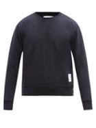 Mens Rtw Thom Browne - Tricolour-stripe Cotton-jersey Sweatshirt - Mens - Navy