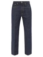 Auralee - Pleated Straight-leg Raw-denim Jeans - Mens - Blue