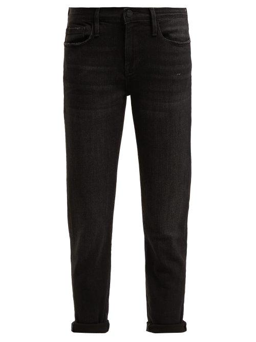 Matchesfashion.com Frame - Le Garcon Slim Leg Cropped Jeans - Womens - Black