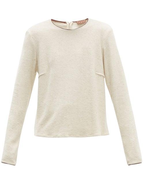 Matchesfashion.com Albus Lumen - Traveller Cotton Blend Sweater - Womens - Nude