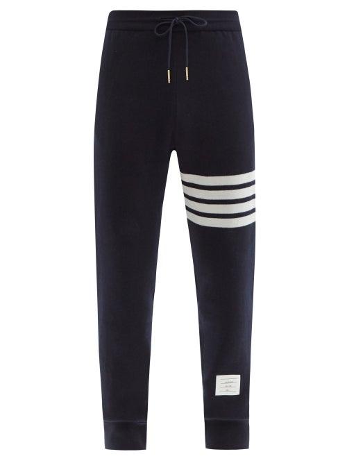 Matchesfashion.com Thom Browne - Four-bar Cashmere-blend Track Pants - Mens - Navy