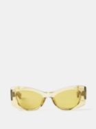 Jacques Marie Mage - Harlo Cat-eye Acetate Sunglasses - Womens - Olive