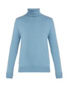 Matchesfashion.com Allude - Roll Neck Cashmere Sweater - Mens - Light Blue