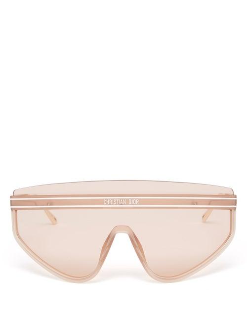 Dior - Diorclub Shield Sunglasses - Womens - Pale Pink