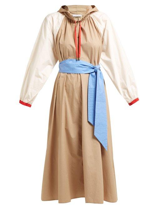 Matchesfashion.com Apiece Apart - Donostia Belted Cotton Dress - Womens - Beige Multi