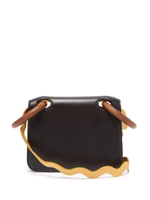 Matchesfashion.com Roksanda - Neneh Wave Strap Leather Cross Body Bag - Womens - Black