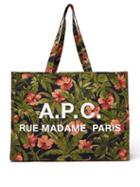 Matchesfashion.com A.p.c. - Mahe Hibiscus Print Cotton Tote Bag - Womens - Green Multi