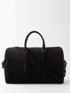 Saint Laurent - 48h Ysl-monogram Velvet And Leather Holdall - Mens - Black